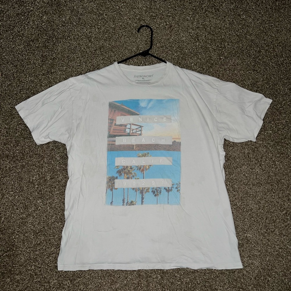 Astronomy Venice Beach Vintage OG White Blue Green Graphic T Shirt